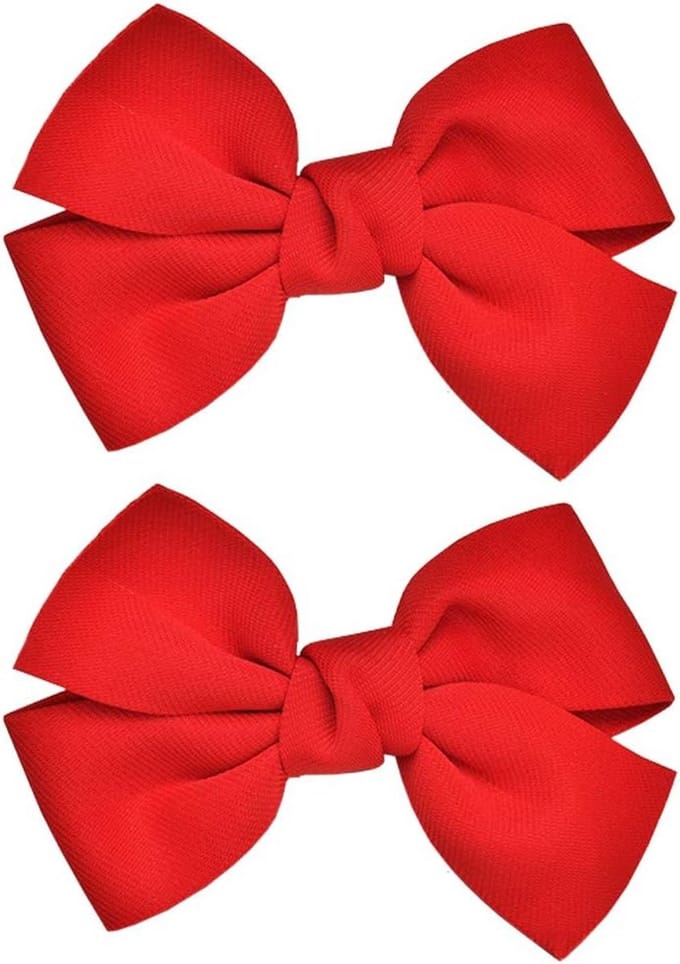 Set van 2 Rode Haarspeldjes met Strik voor Dames en Meisjes