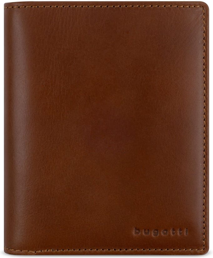Bugatti Remo Portemonnee RFID-bescherming Leer 10 cm - Jongens - Staand formaat - cognac