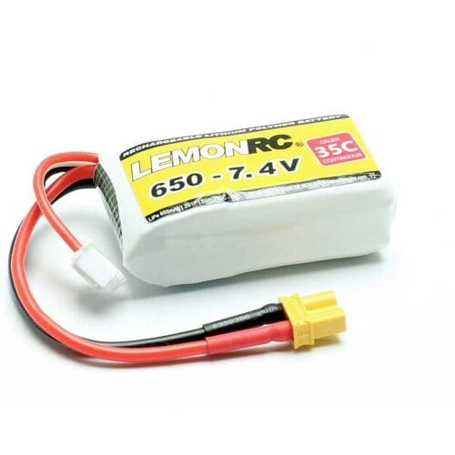 LemonRC LiPo accupack 7.4 V 650 mAh Aantal cellen: 2 35 C Softcase XT30