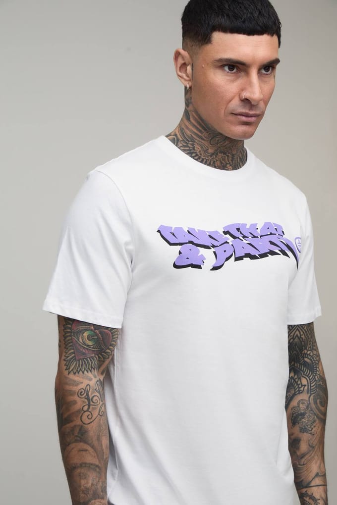 Lang Regular Take That Licentie Print T-shirt | White | Size XL