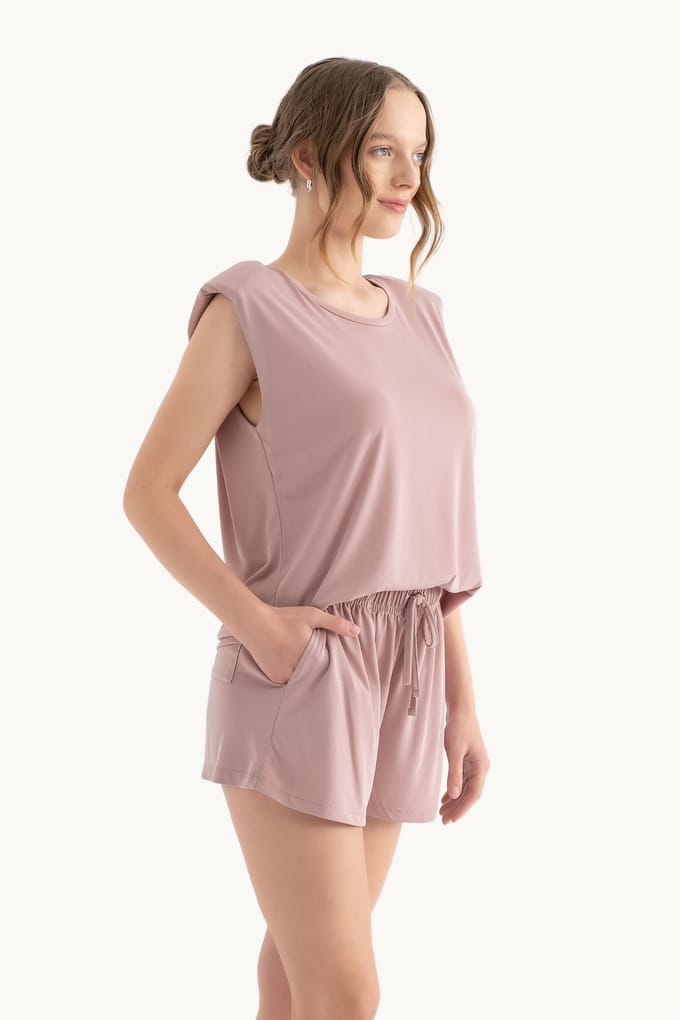 Ronde Hals Ongelokt Mouwloos Tanktop