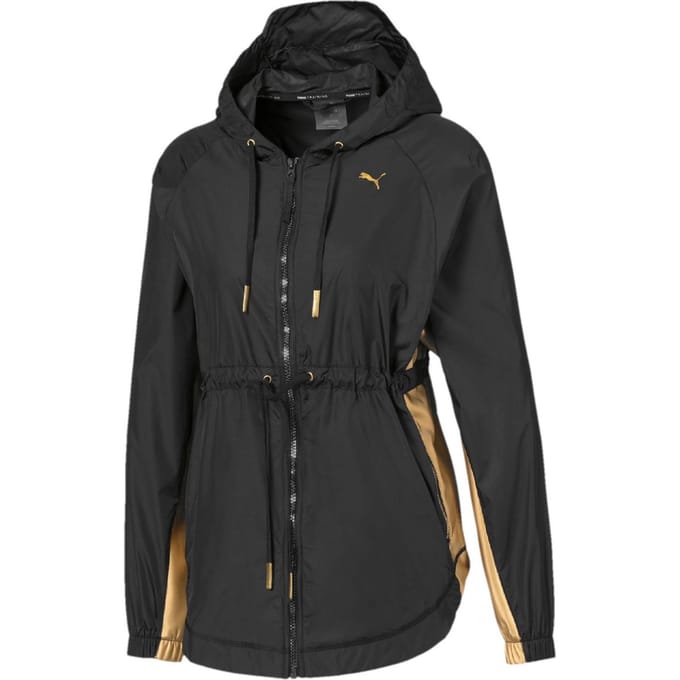 PUMA - Maat S Metal Splash Anorak Dames Sportjas - Puma Black