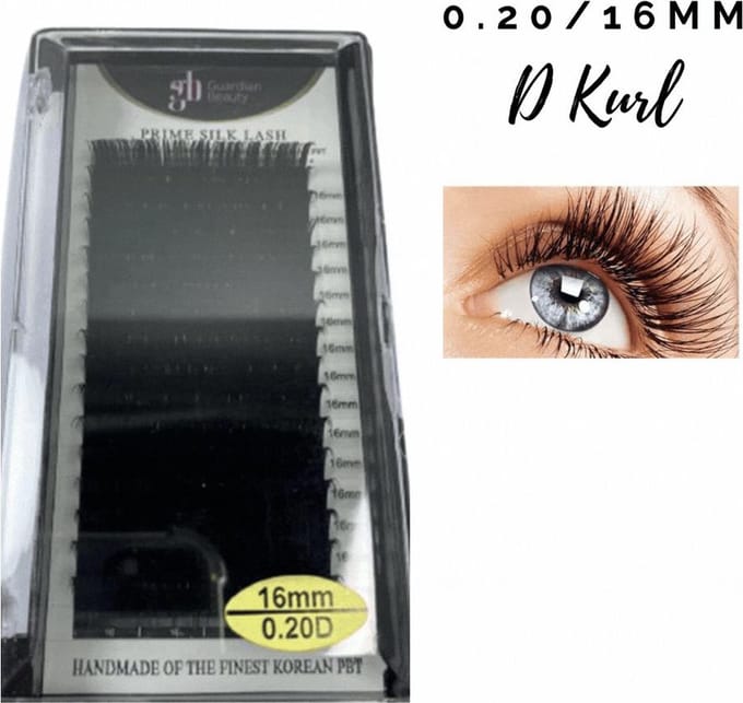 Guardian Beauty Wimpers Extensions - Prime Silk Lashes - 16mm - 0.20 D Krul