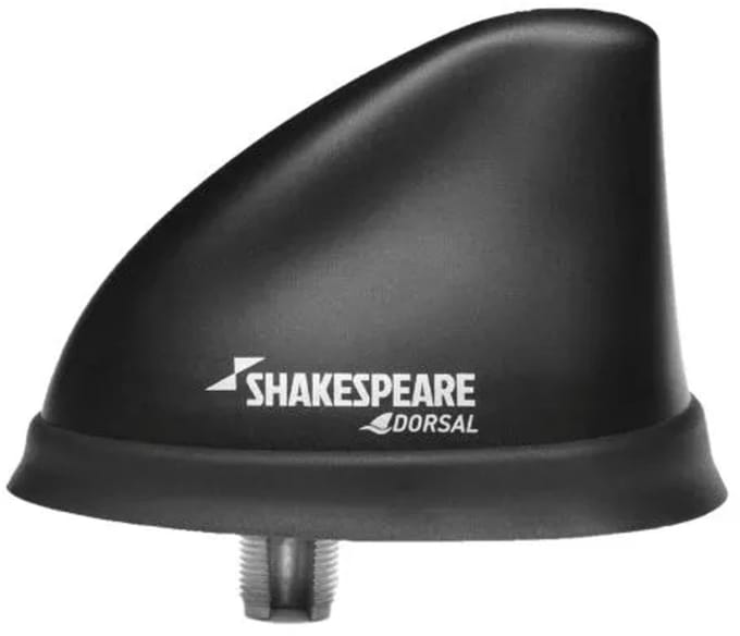 Shakespeare Dorsal VHF dak antenne - zwart - marifoon