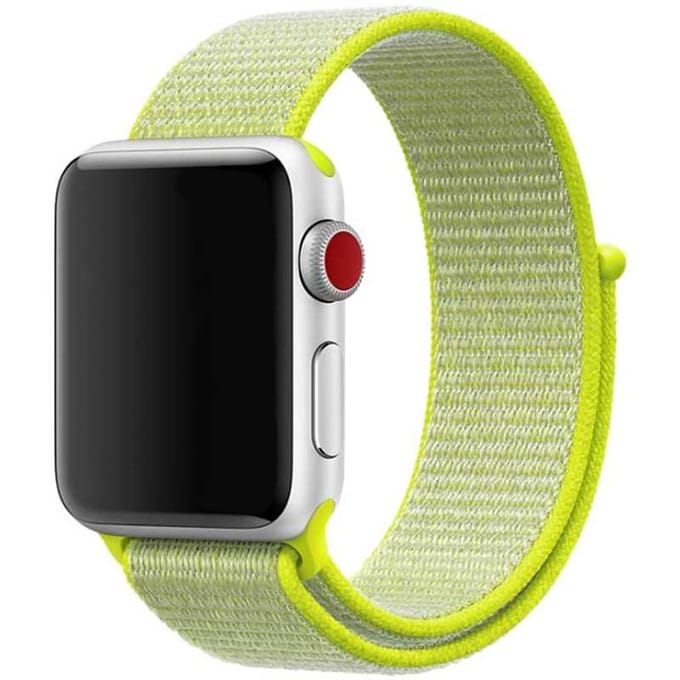 2+1 | Apple Watch Bandje Osvo - Geweven - Nylon - Geel
