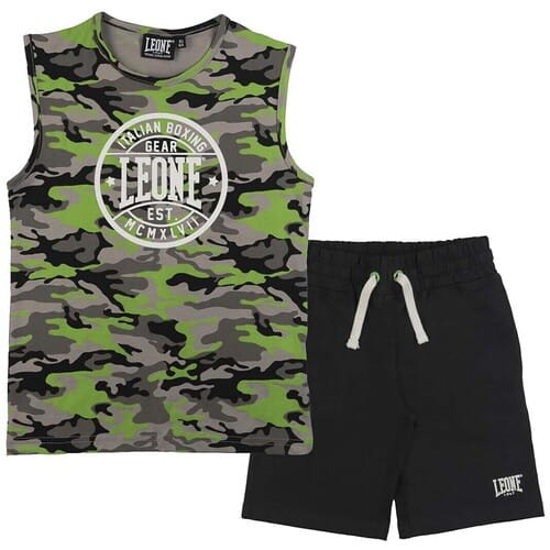 Setjes Leone 1947 Boy Sets Tank + Bermuda Military Fluo