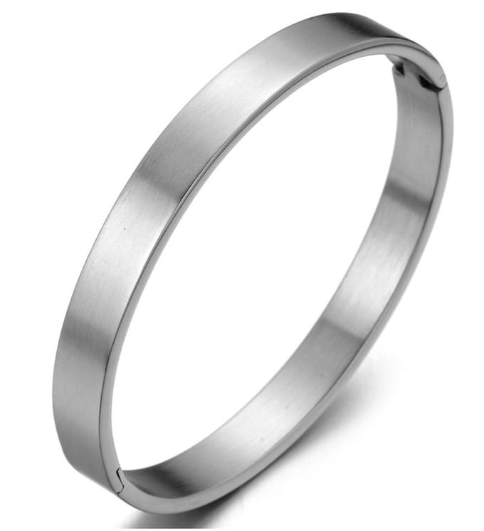 Classic men's bracelet made of satin stainless steel