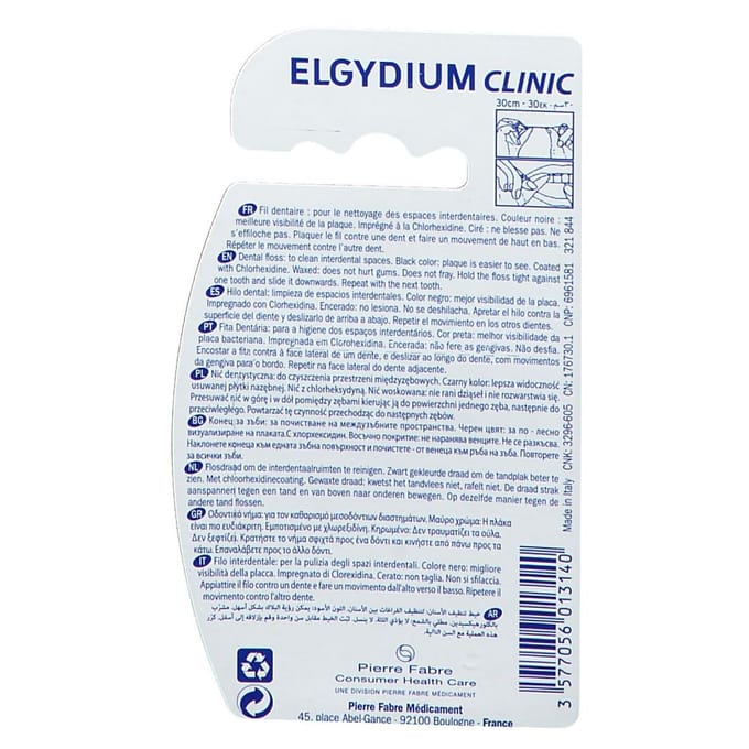 Elgydium Clinic Dental Floss Black 50m