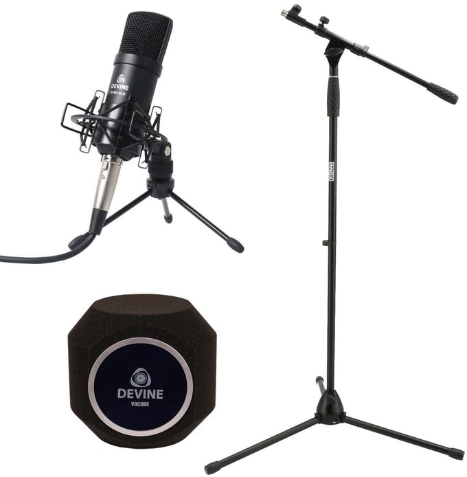 Microfoon starterset - incl. statieven en reflectiekap - Devine M-Mic - Multikleur