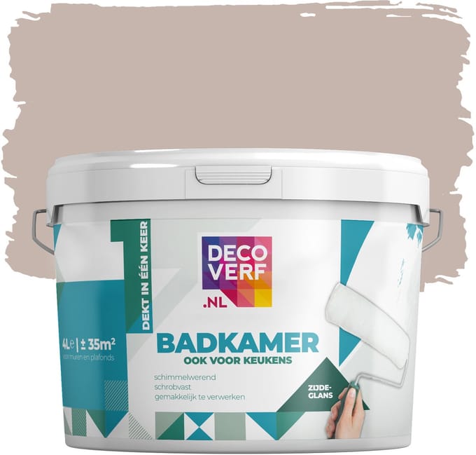 Decoverf badkamerverf warmbeige, 4L