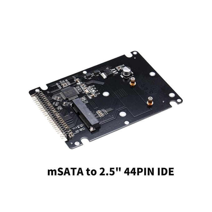 Adapterkaart mSATA naar IDE Adapterkaart Converterkaart mSATA naar 2,5'' IDE parallelle poort harde schijf zwart