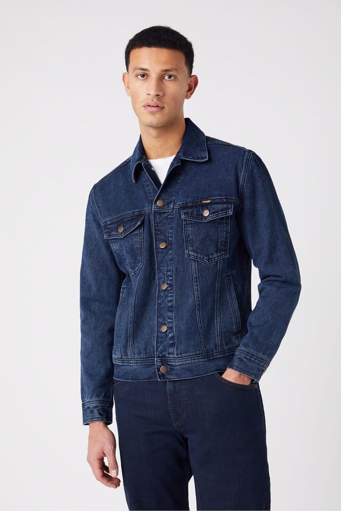 Wrangler denim jack coalblue Stone