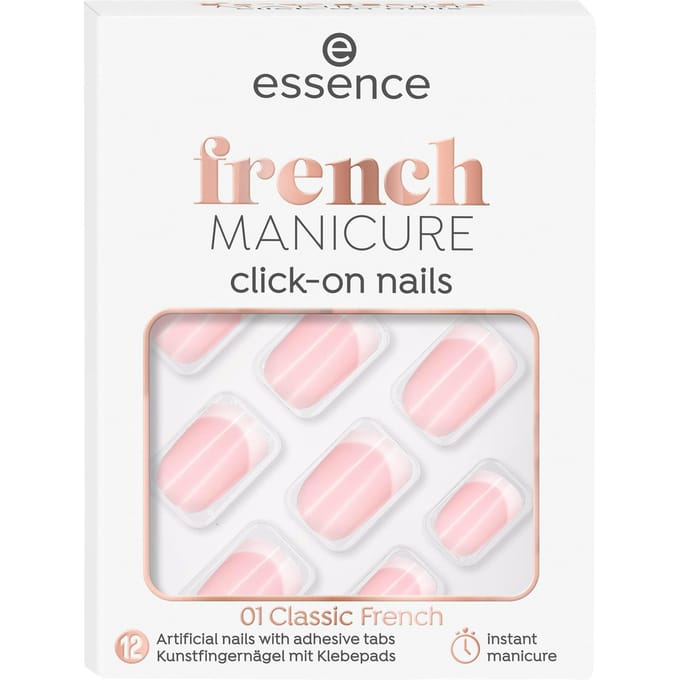 Essence French Mnaicure Click-On Nails 01 Classic French 12 st