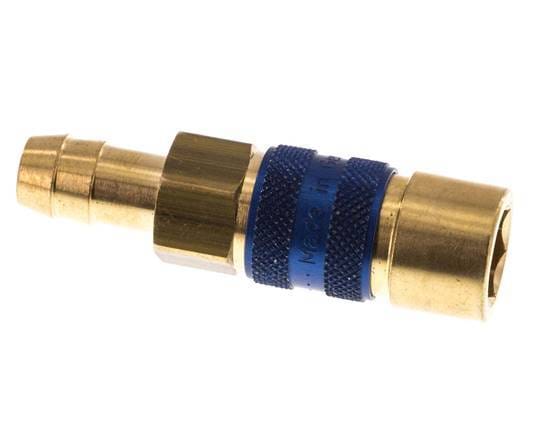Messing DN 5 Blauw-Coded Luchtkoppeling Snelkoppeling 9 mm Slangpilaar