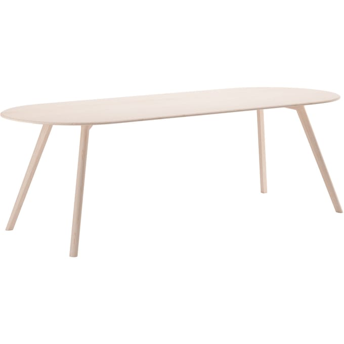 Objekte unserer Tage MEYER tafel afgerond - essen gewaxt/wit gepigmenteerd - XLarge (240 x 92 cm)