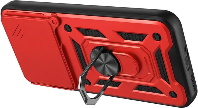 Mayaxess, Ringhoesje voor Redmi Note 15 Pro Plus 5G met Schuifbare Camerabescherming, Rood