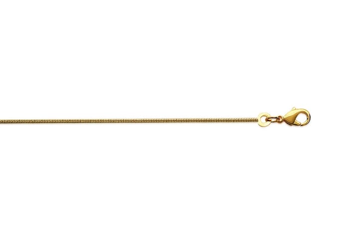 Montebello Slang - 925 Zilver Verguld - Slangenketting - 1.2mm - 45 cm