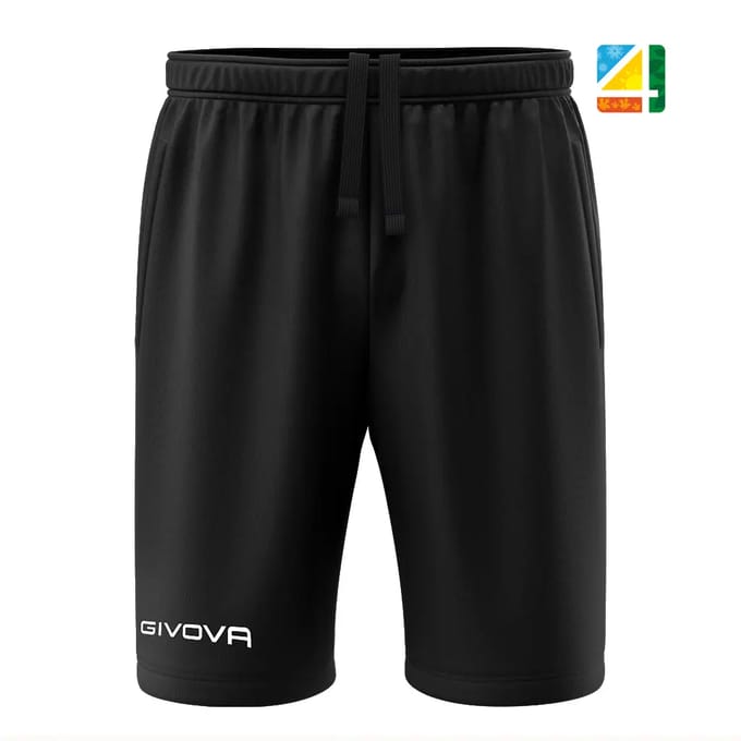 Givova Friend zwarte sportbermudashort - M