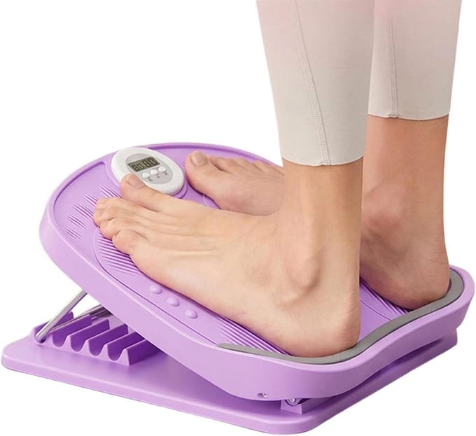 Kuitstrekplank - Schuine plank - Beenoefeningen - Digitale displaytimer - 29 x 25.5 cm - Paars