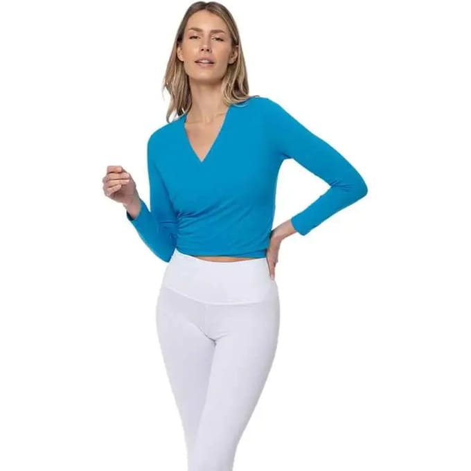 Lange mouw cache-coeur dames Yogaessential Chakra