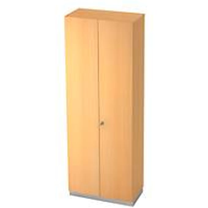 Garderobekast, 2 bladen, B 800 x D 420 mm, beukenpatroon