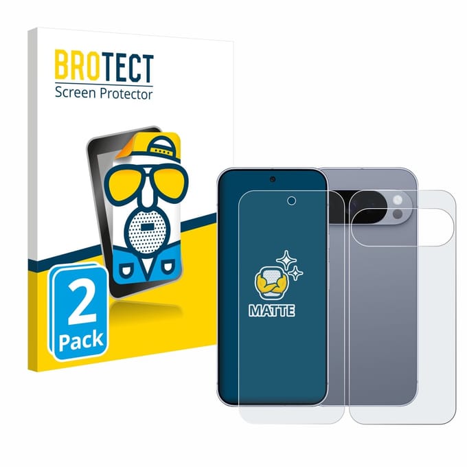 BROTECT - Screenprotector voor Google Pixel 10 Pro (Voor+Achter) - Folie Beschermfolie matte 2 Stuks