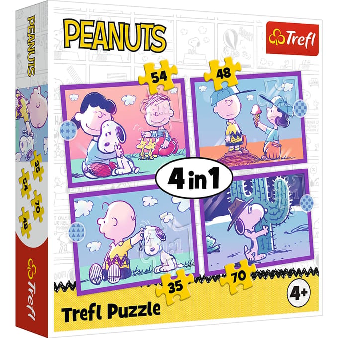 Puzzel 4 in 1 Fun met Snoopy 12-15-20-24 stuks