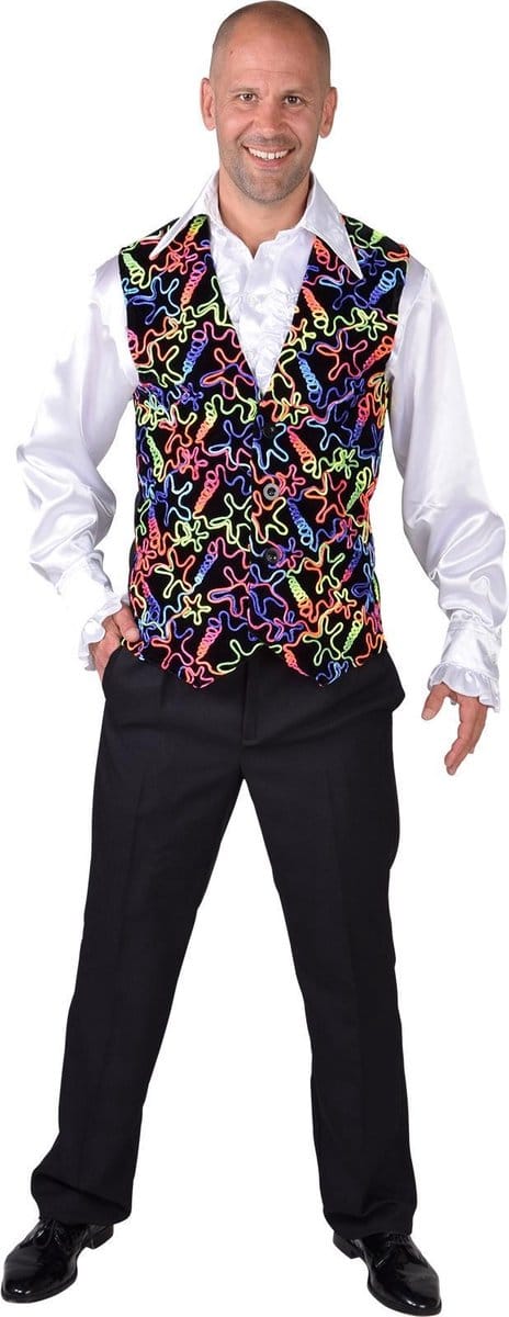 Magic Design Verkleedvest Heren Polyester Zwart Maat Xxl/3xl