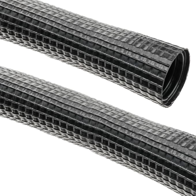 BeMatik - Externe ribbelbuis M-32 10 m zwart