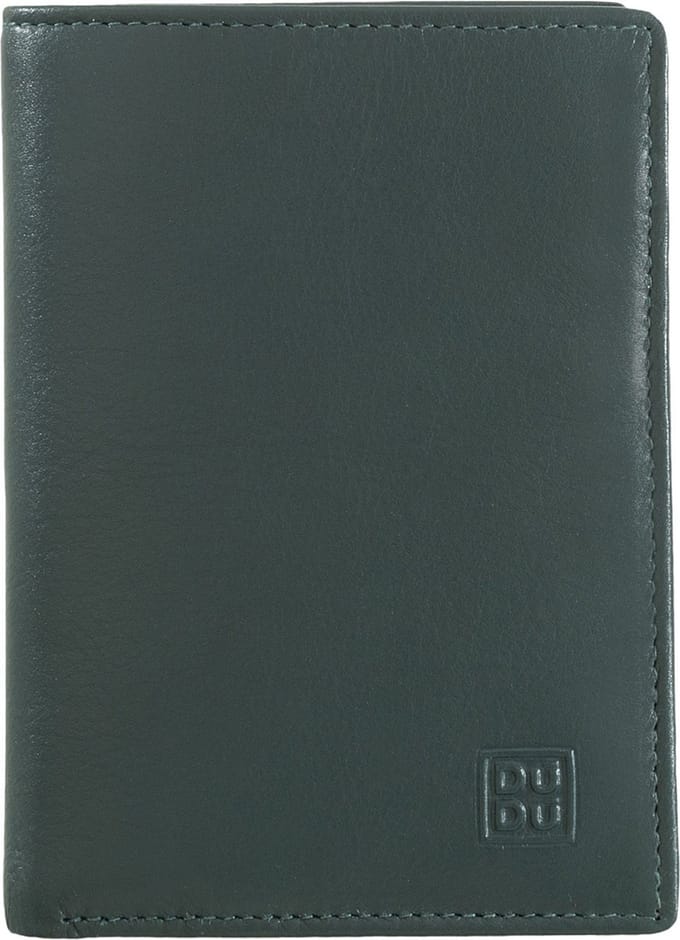 DuDu Tiberio Portemonnee RFID-bescherming Leder 9.5 cm - Unisex - Staand formaat - mangrove