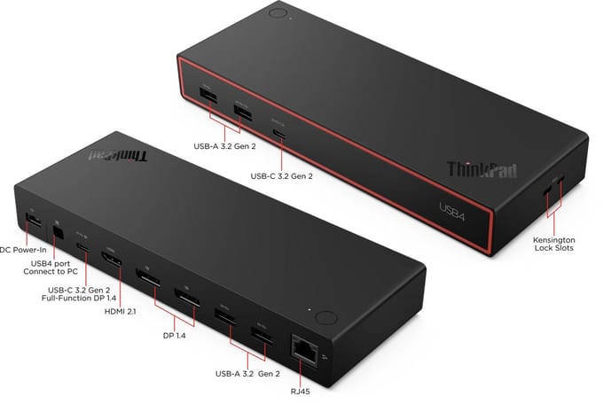 Hub USB Lenovo 40BF0100EU Zwart 100 W 65 W