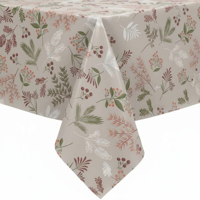 Protecttable - Tafelzeil Roze Bessen 140x250cm - Tafelkleed Afwasbaar - Kunststof
