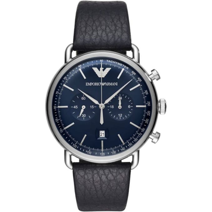 Emporio Armani Aviator Heren Horloge Blauw AR11105
