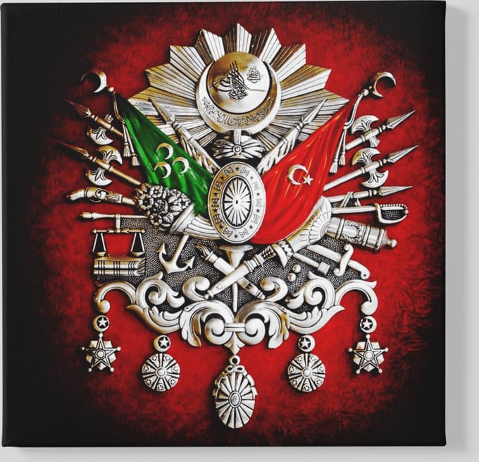 Canvas Schilderij - Ottomaanse wapenschild - 60x60 cm