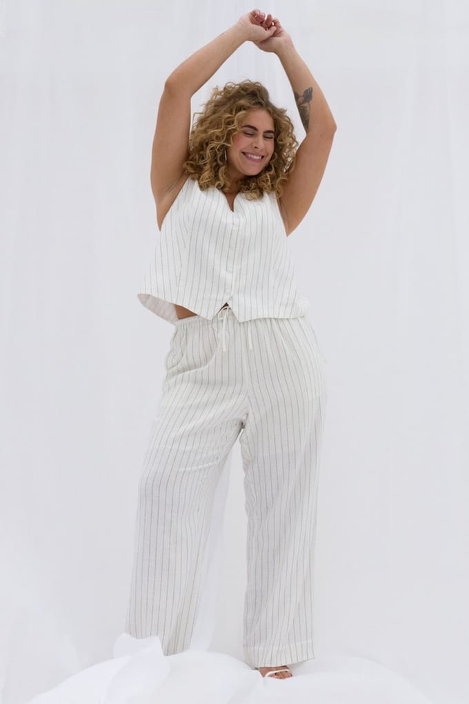 YESTA Uma Bottoms - White/Black - maat 0(46)