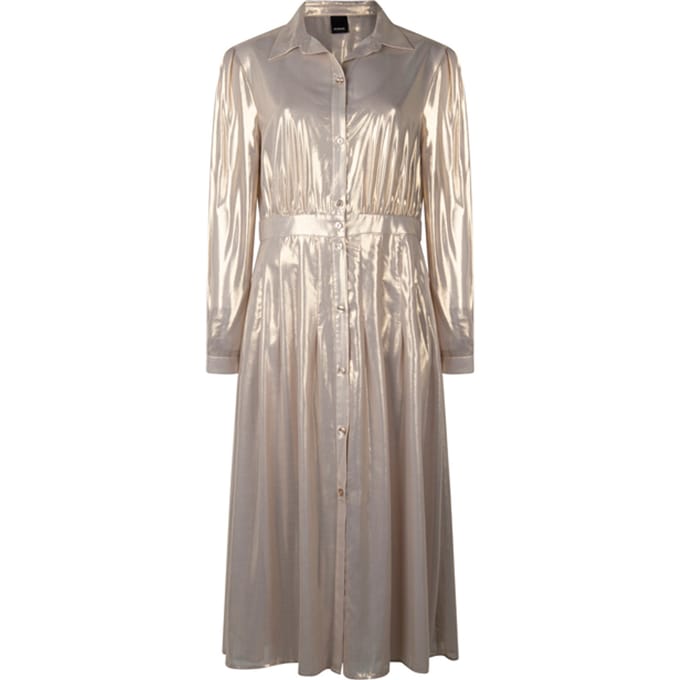 PINKO Grullo Abito Georgette Laminat Light Sand Größe: 40 | Midikleider Outlet | Damen | Braun