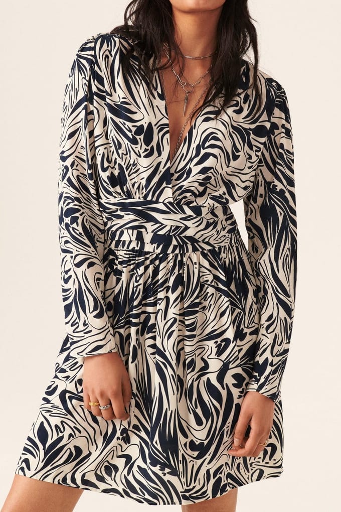 BA&SH Robe Calla Ecru Taglia: XS | Abiti Mini Outlet | Donna | Marrone