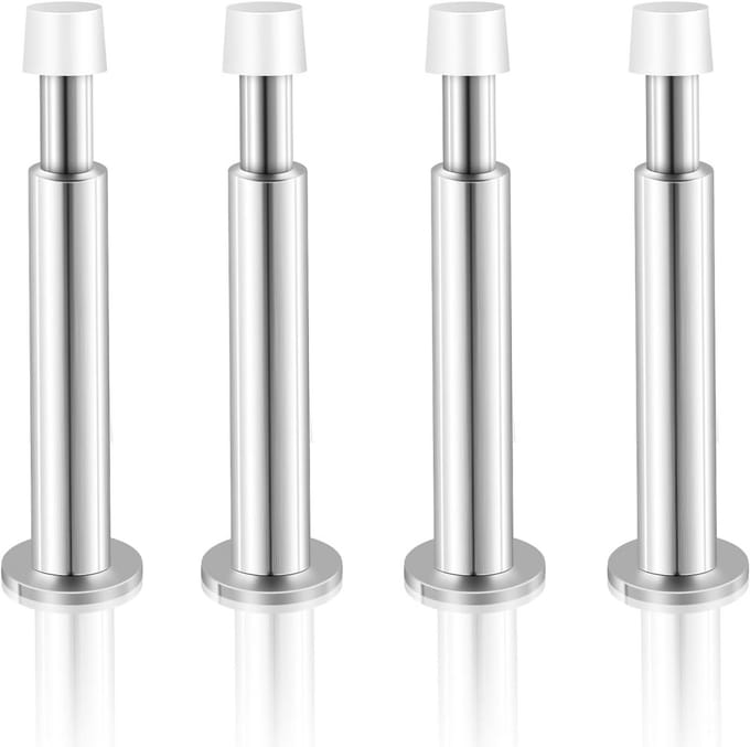 Verstelbare Deurstoppers (4 stuks) voor Plint en Muur - Zwaar en Rubberen Bumper Bescherming