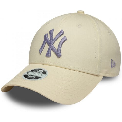 New Era Metallic Logo 9fortyâ® Dames Cap 60771737 - Kleur Off White - Maat 1SIZE