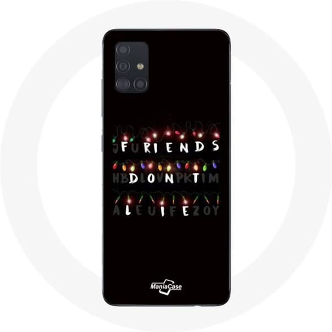 Coque pour Samsung Galaxy A51 Stranger Things Affiche Friends Don't Lie Joyeux noël