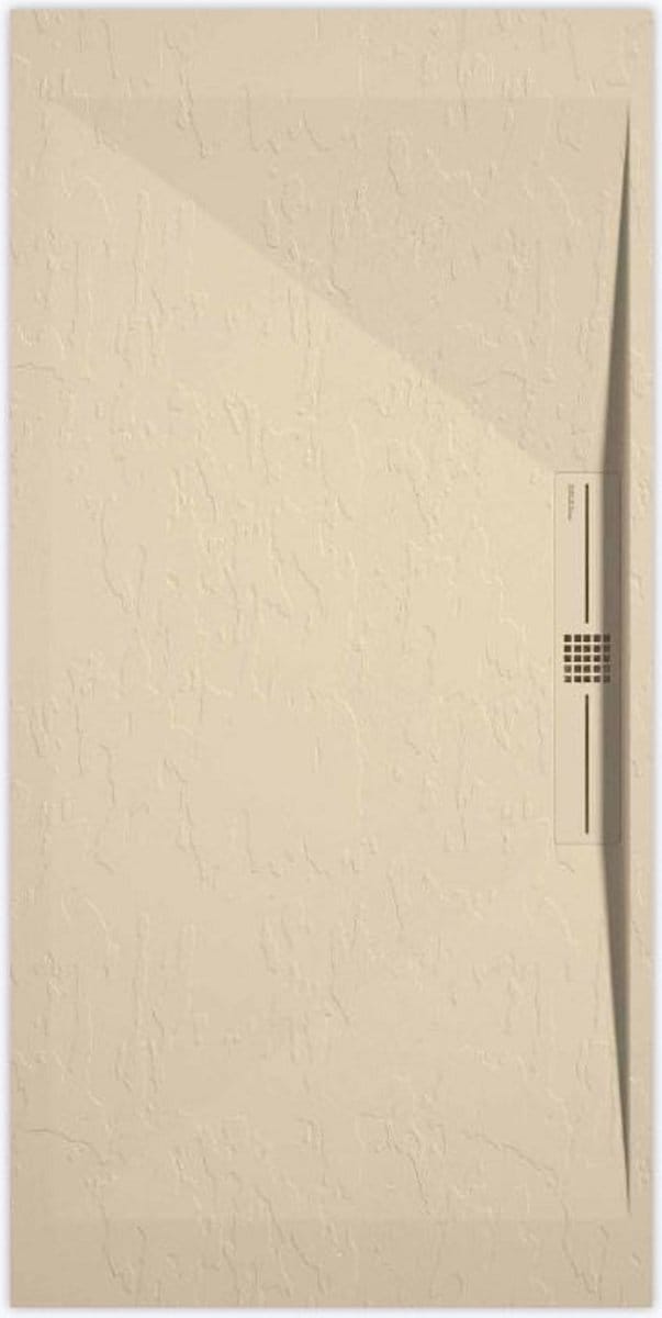 Sanifun douchebak Stone Side Cream Slate 1600 x 800 P