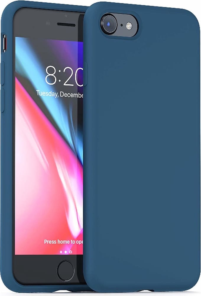 Shieldcase Siliconen case geschikt voor Apple iPhone SE 2022 / 2020 / iPhone 7 / 8 - beschermhoes - siliconen backcover - blauw