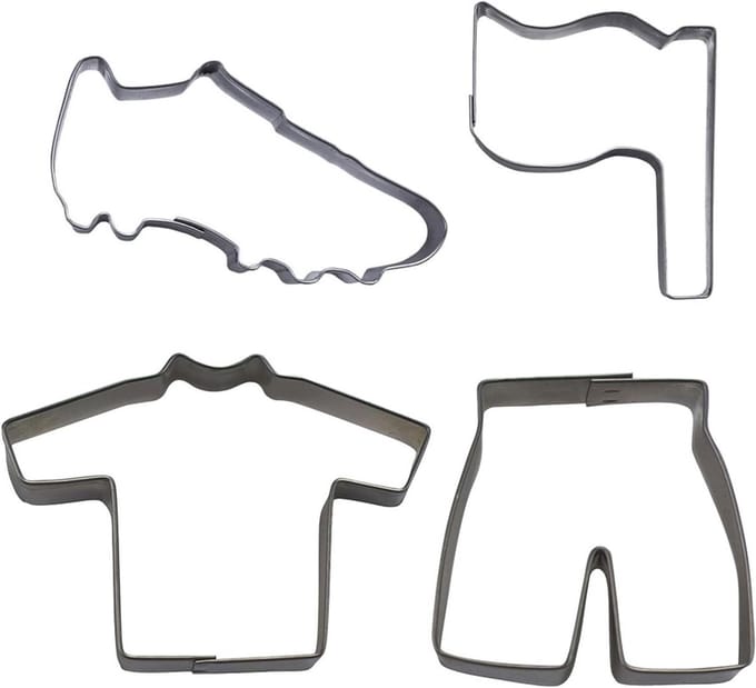 Städter uitsteekvorm voetbal-voetbal-voetbal, circa" 6 – 8 cm zilver