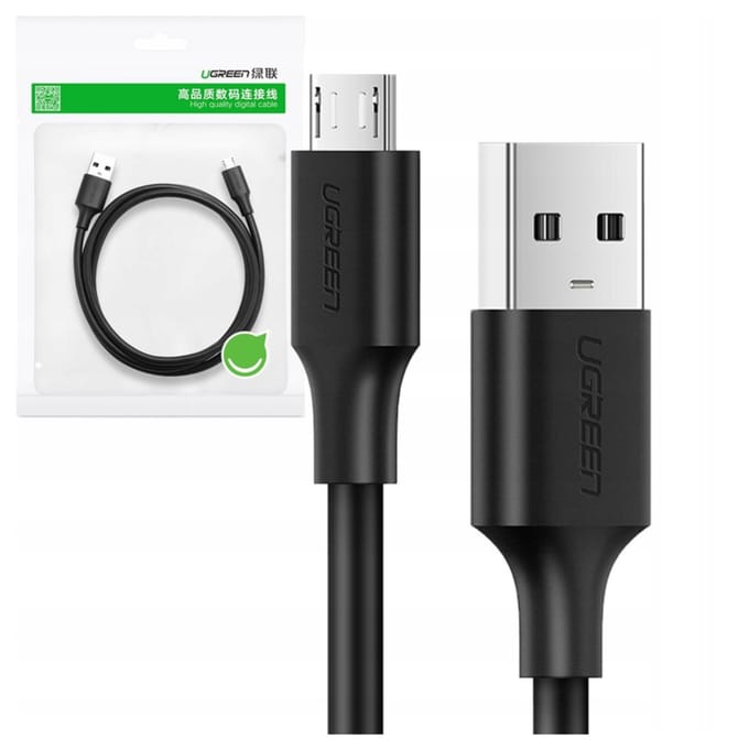Ugreen - kabel - USB - micro USB 2A 2m zwart - (60138)