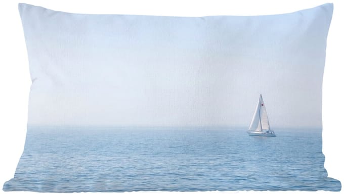 Sierkussens - Kussentjes Woonkamer - 60x40 cm - Horizon - Zeilboot - Zee