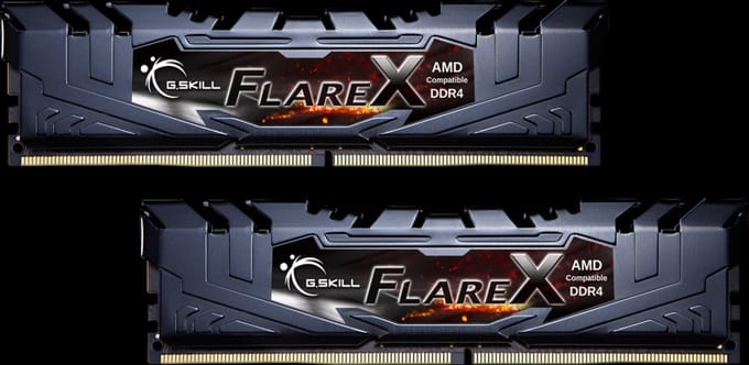 G.Skill Flare X DDR4-3200 - 16GB - CL16 - Dual Channel (2 pcs) - AMD Optimized - Zwart
