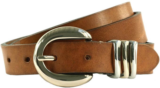 b.belt riem Valeria 25mm Leather Belt W95 Cognac bruine