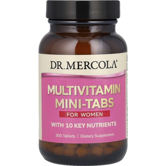 Dr. Mercola, Multivitamine Mini Tabletten, Vrouwen, 300 Tabletten