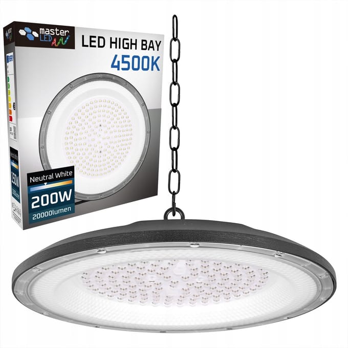 Industriële LED UFO Hoogbouwlamp 200W 20000lm IP65 Magazijn