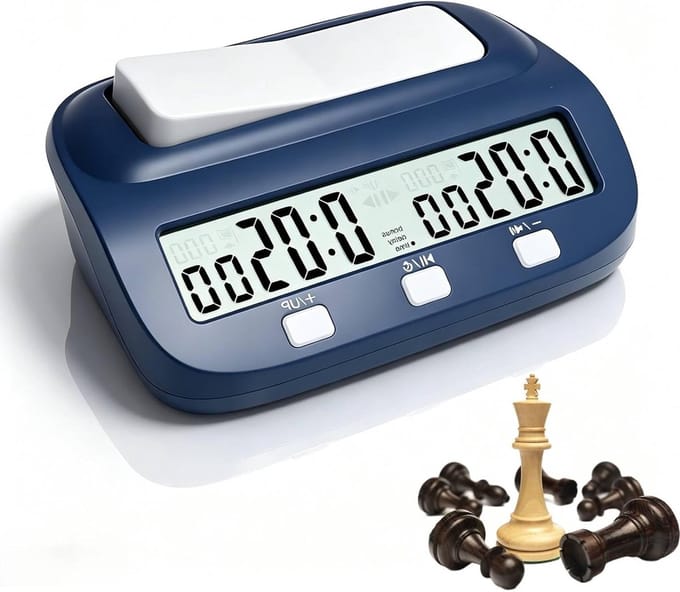 Digitale Schaakklok Professionele Timer met Tijdbonus en Vertraging Functies voor Schaakspellen